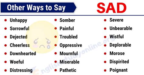 synonym for valuing|sad feelings synonyms.